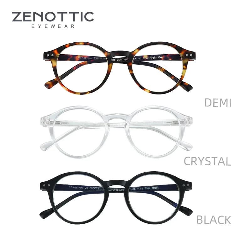 ZENOTTIC Anti Blue Light Blocking Reading Glasses Women Men Anti-Glare Presbyopic Computer Eyeglasses Diopter from +0 to +4.0