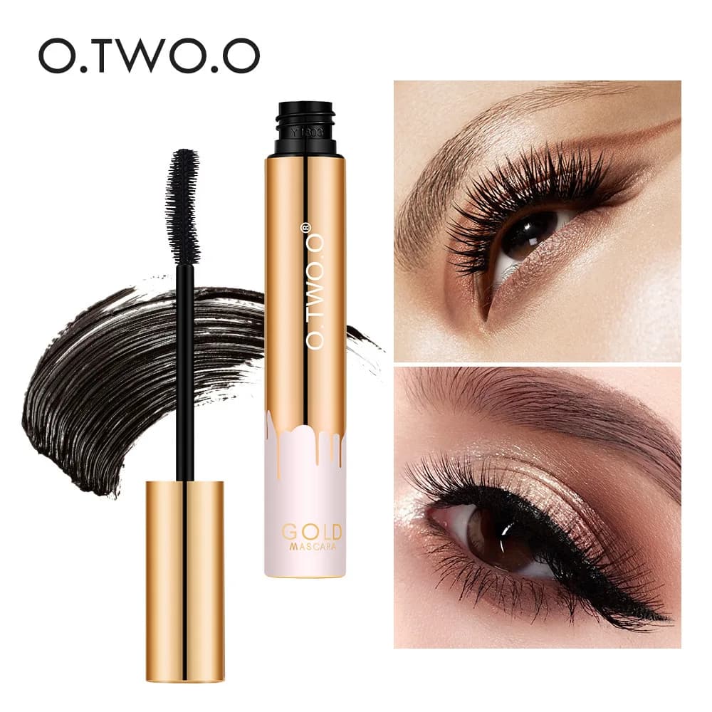 3D Black Mascara For Lengthening Eyelashes Long Lasting Waterproof Volumizing Gold Brush Makeup Beauty Eye Lashes