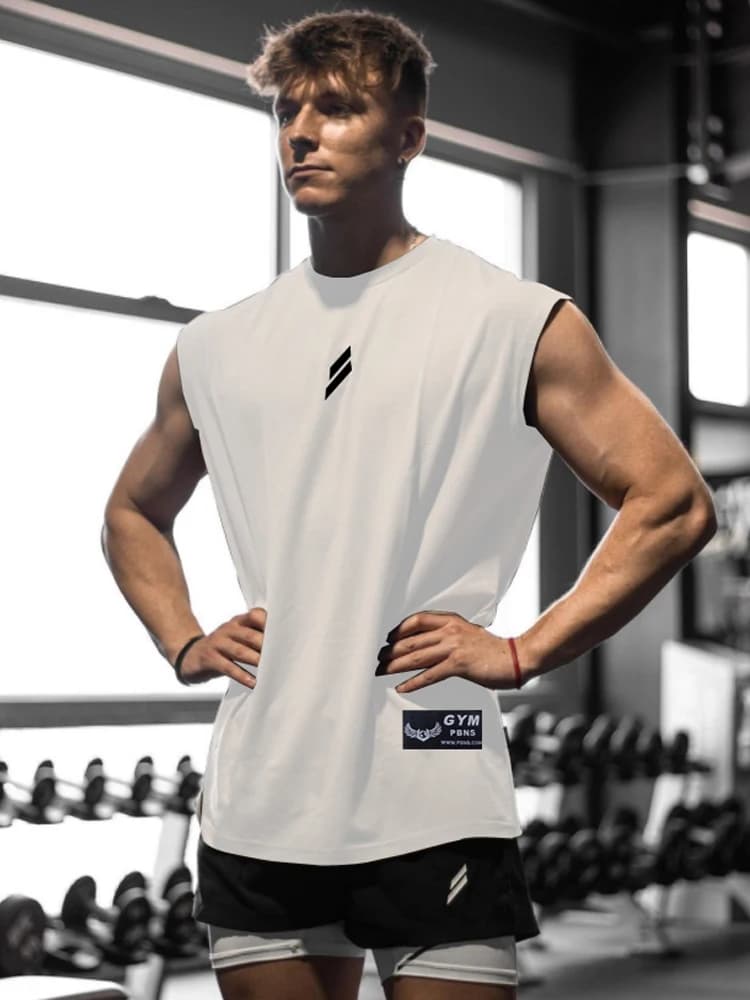 Summer sports vest men's sleeveless T-shirt quick drying breathable loose vest basketball running training fitness clothes