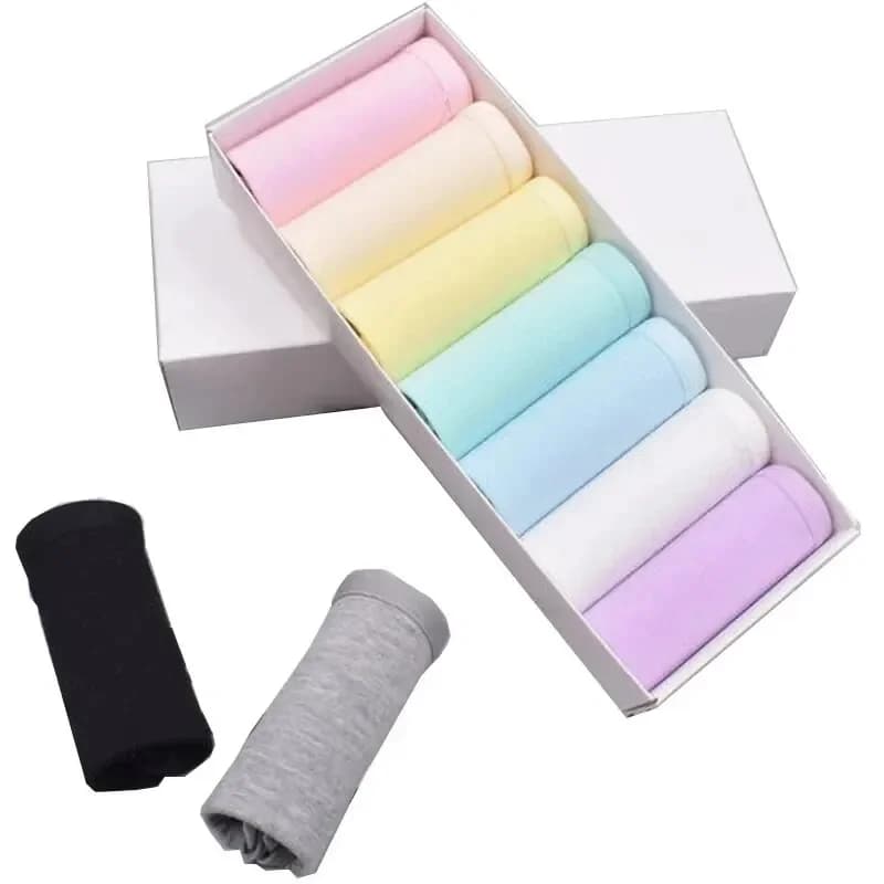 7Pcs Ultra-Soft Breathable Cotton Women's Underwear Assorted Solid Colors | Comfortable Daily Lingerie