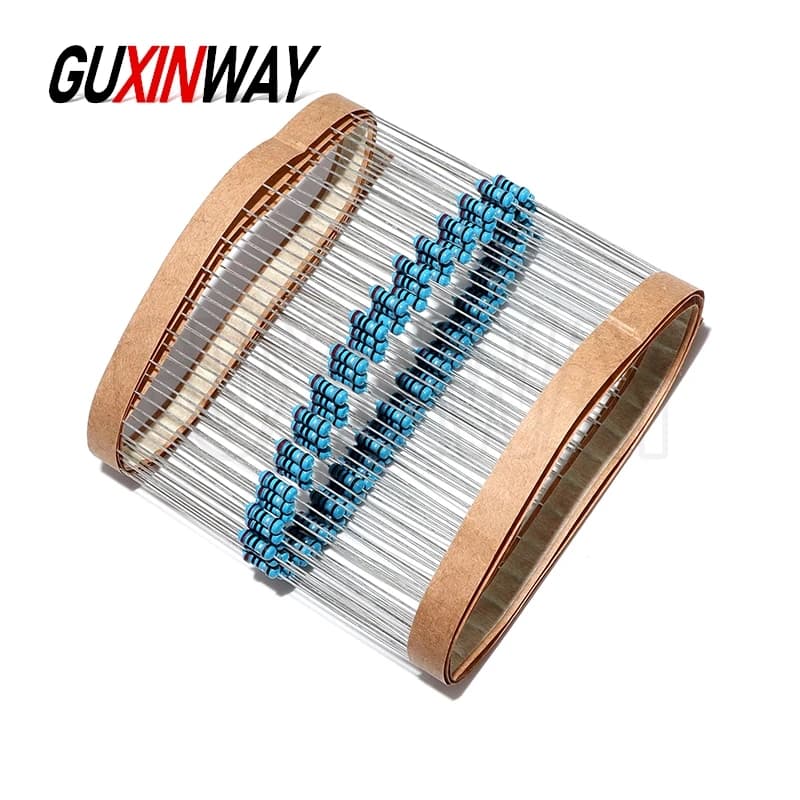 100pcs 1/4Watt Metal Film Resistors 1% 0.25W 0.1R 0.12R 0.15R 0.18R 180K 330K 470 100K 510 560 620 750 820 910K Ohm