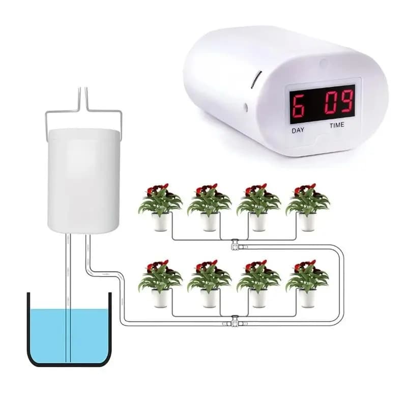 2/4/8 Heads Automatic Watering Pump Controller Plant Flower Home Sprinkler Drip Irrigation Device Pump Timer System Garden Tool