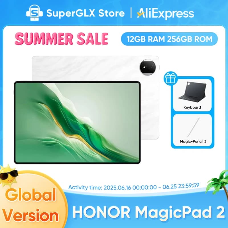 Global Version Original Honor Tablet MagicPad 2 Snapdragon 8s Gen 3 12.3'' 3K OLED 144Hz Display Pad 10050mAh Long Battery Life
