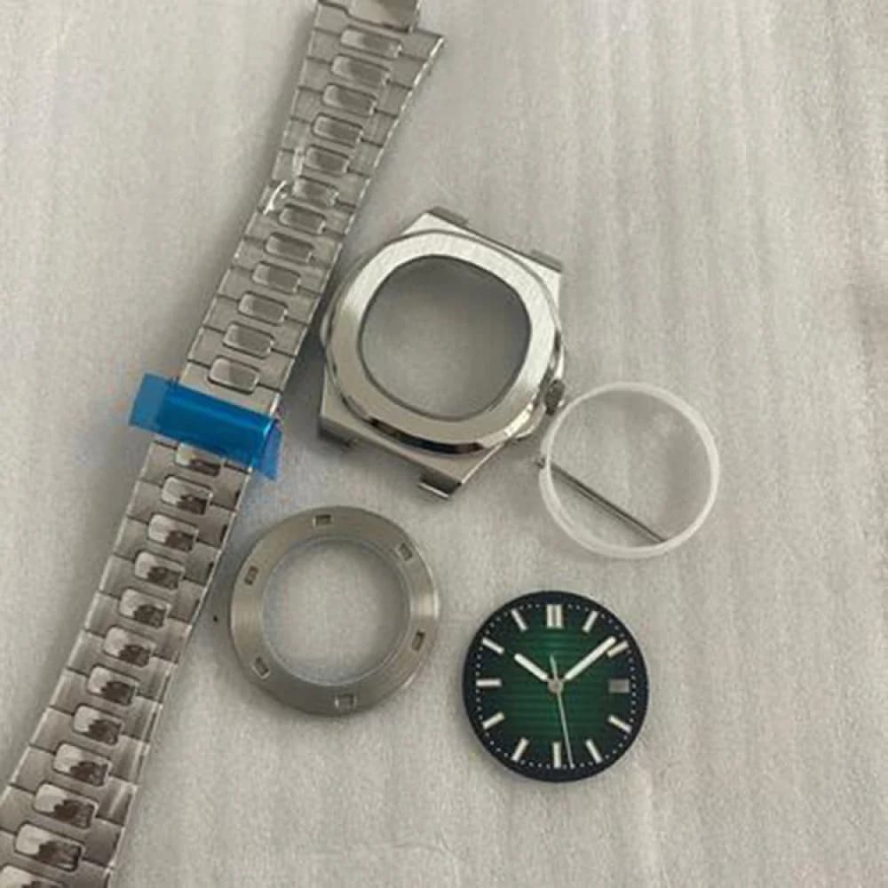 Men Watch Parts 41mm stainless Steel Watch Case Strap Kit Sapphire Glass Mirror Case for NH35 NH36 4R Movement Oyster Watch Band