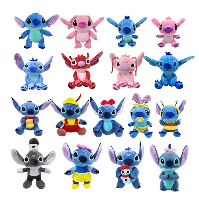 25cm Disney Plush Toy Stitch Original Anime Figures Disney Lilo & Stitch Cute Stuffed Toys Movie Peripherals Soft Ornaments Gift
