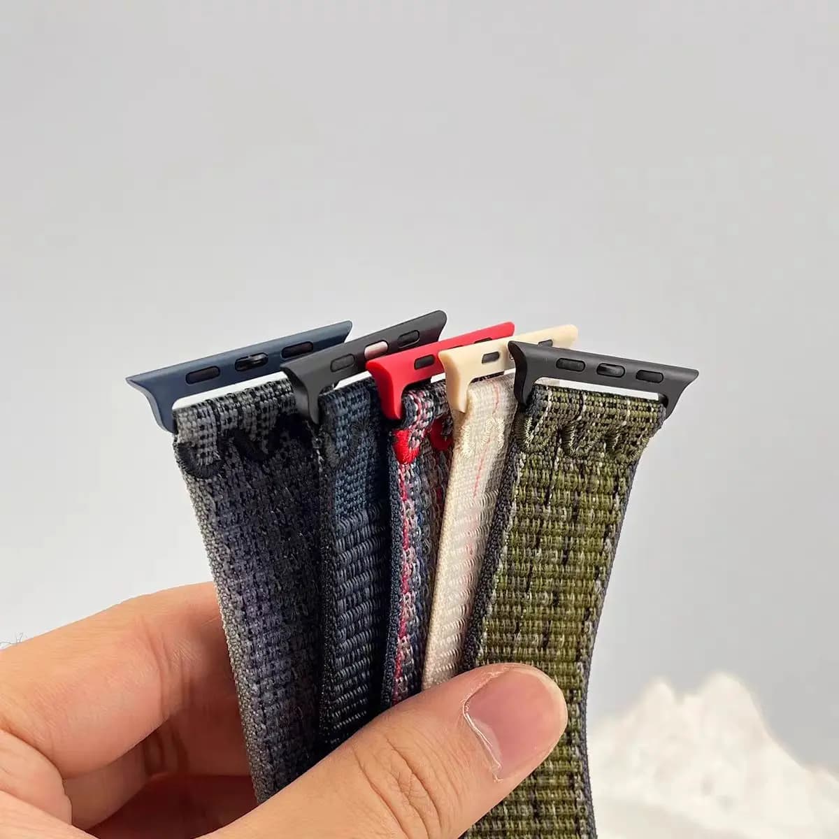 Nylon Loop For Apple Watch Strap 45mm 44mm 46mm 40mm 41mm 38mm 42mm Correa Bracelet iWatch Series 6 Se 7 8 9 10 11 ultra2-3 49mm