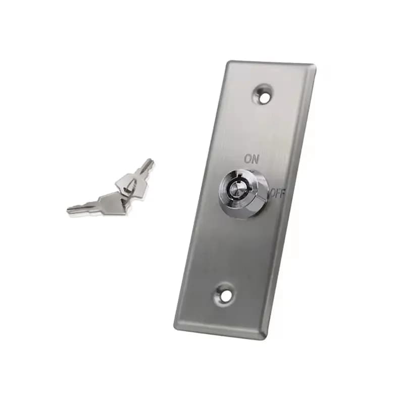 10pcs Metal Door Exit Button With Key Support 4A 110V/ 2A 220V/ Stainless Steel Dimensions:115Lx40W(Mm)
