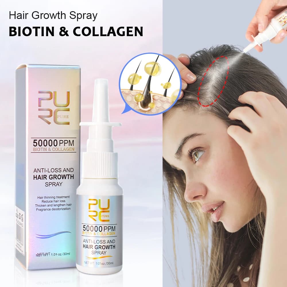 PURC Ginger Biotin Hair Care Spray Thicken Strengthens Weak Hair Strands Improves Scalp Treatments Hair Care Products