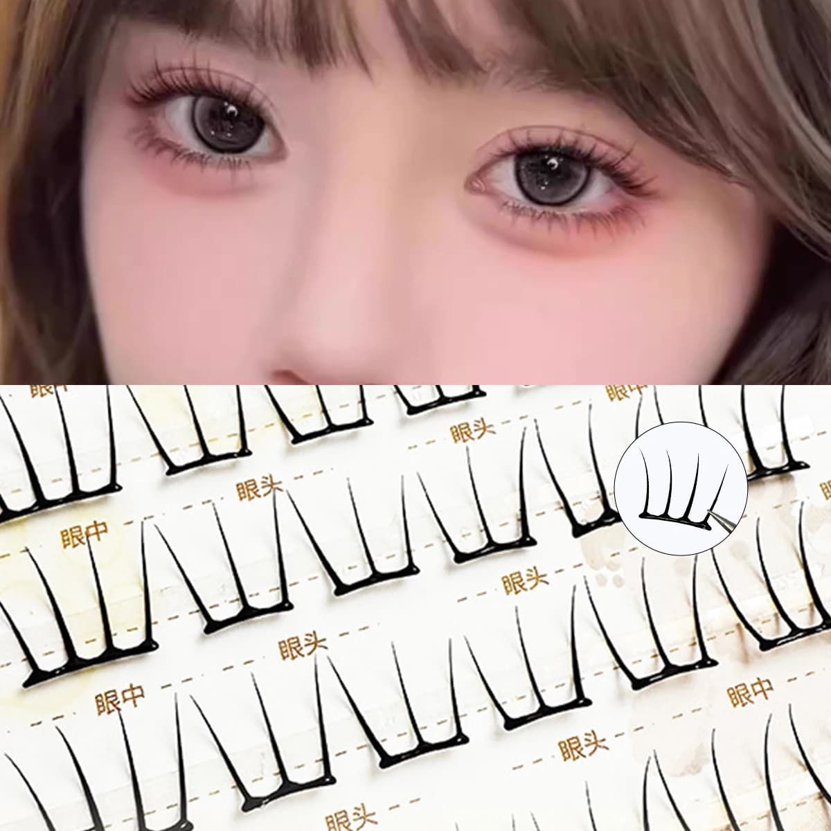 Glue-Free Featherlight Eyelash Strips Ultra Thin Invisible Lashes Easy Snap-On Clusters for Natural Everyday Look Whispy Soft