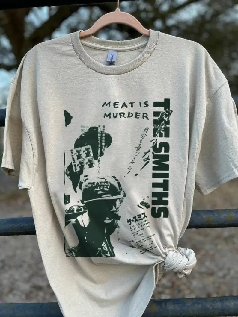 The Smiths Meat is Murder Japanese green variant vintage T shirt for men women unisex