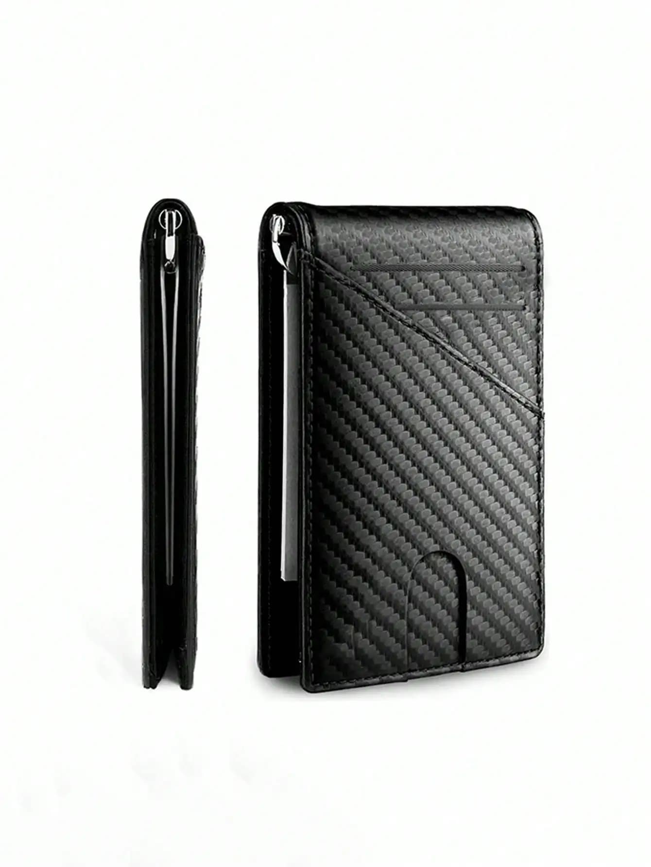 Fashion Business Carbon Fiber Men's Card Case Anti-theft Brush Multi Card Holder Card Case