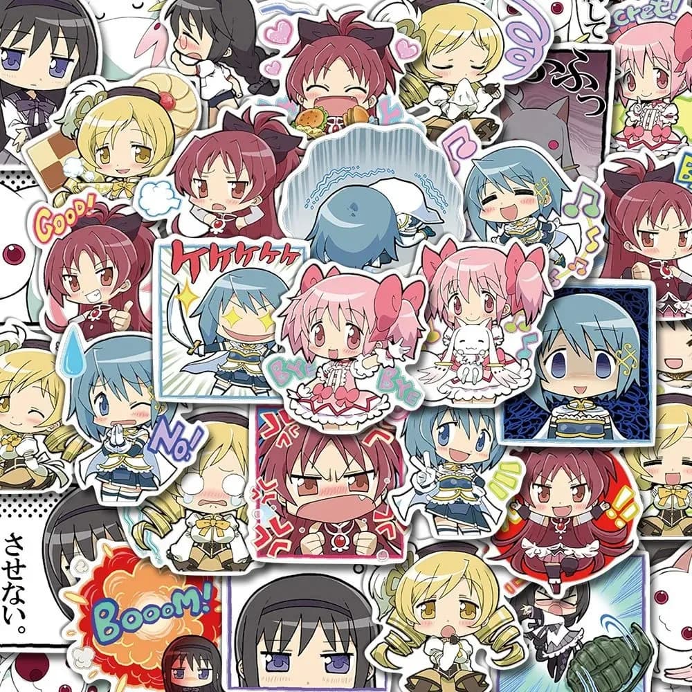 10/30/48pcs Puella Magi Madoka Magica Stickers Anime Graffiti Decals DIY Laptop Guitar Phone Cute Kaname Madoka Cartoon Sticker