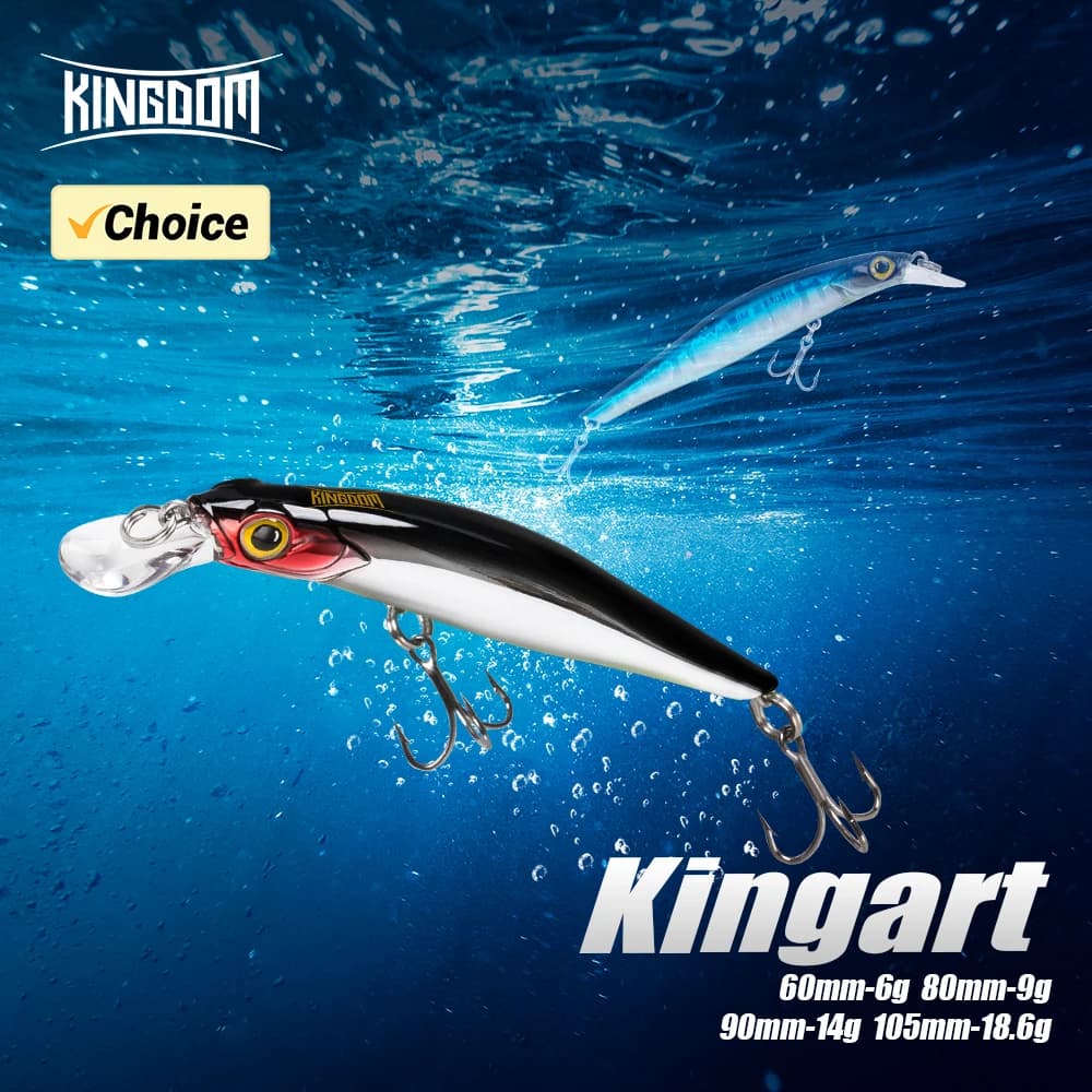 Kingdom Sinking Minnow Saltwater Fishing Lures Crankbait Hard Baits Good Action Wobblers Artificial Trout Lure For Sea Bass
