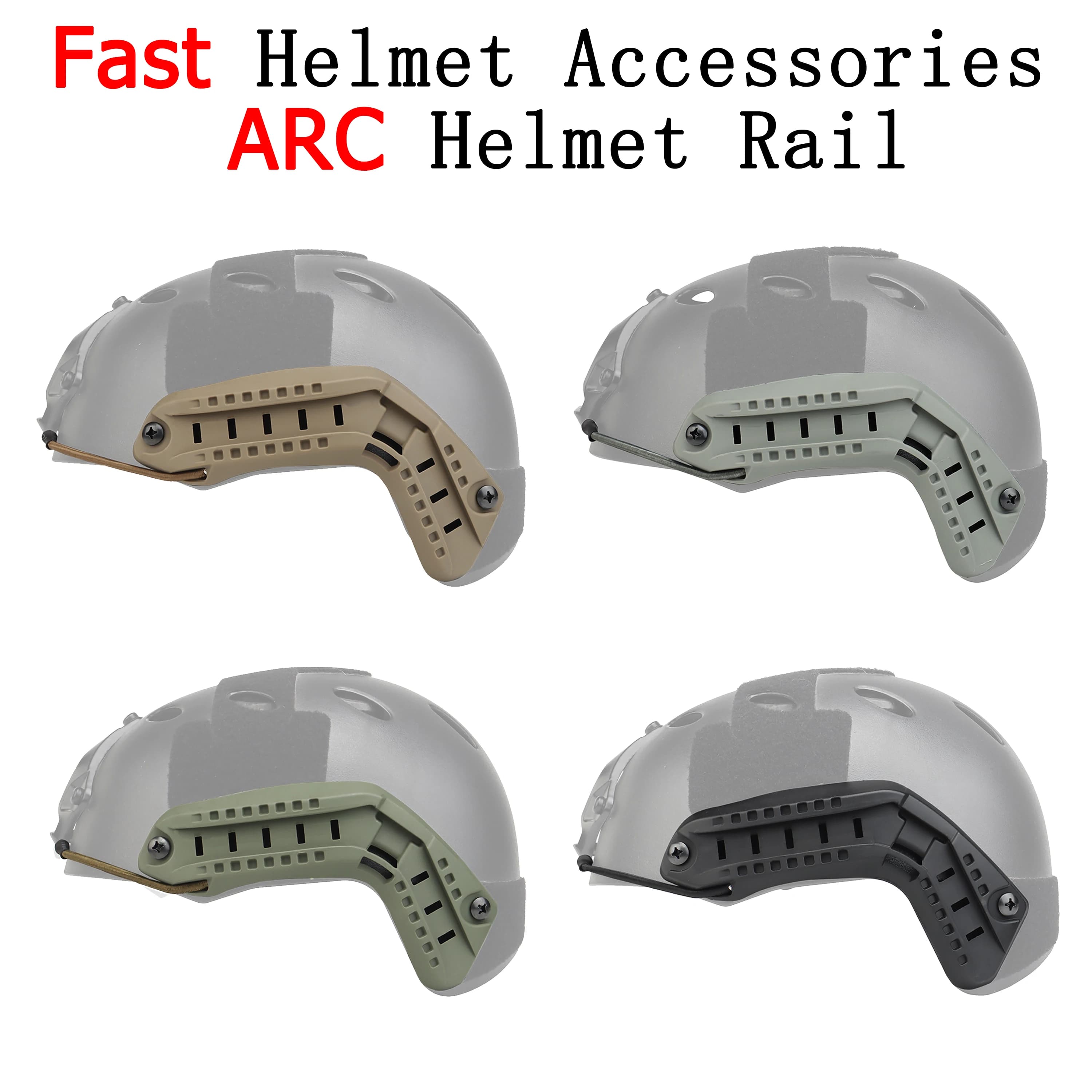 FAST Helmet ARC guide rail, helmet side rail, Helmet hunting shooting tactical headphone lamps and other installation accessorie