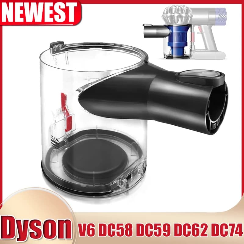 Dust Container for Dyson V6 DC58 DC59 DC62 DC74 Vacuum Cleaner,Dust Bin Replacement Parts, A/B Interface Dust Cup 