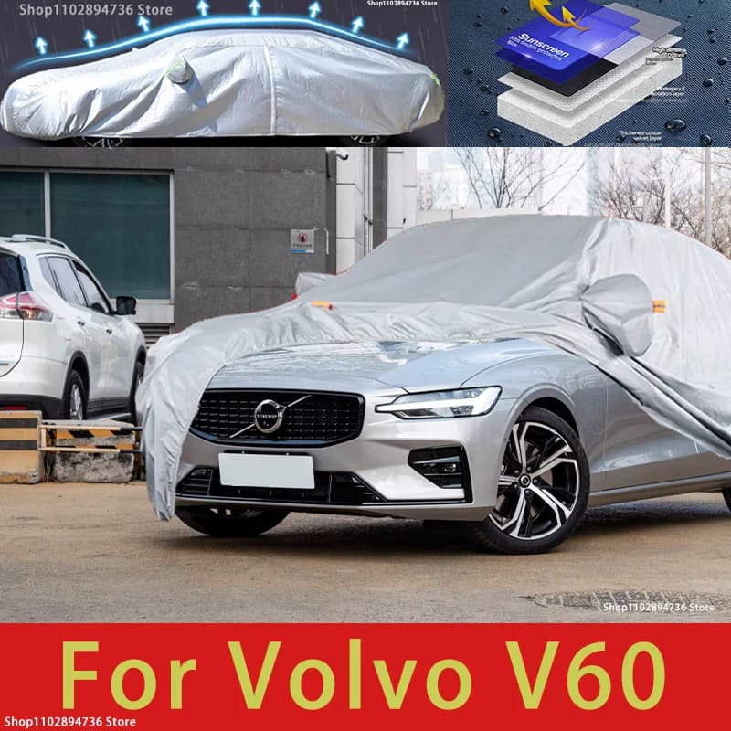 For Volvo V60 Car protective cover, sun protection, cooling protection, car clothing, car paint protection auto
