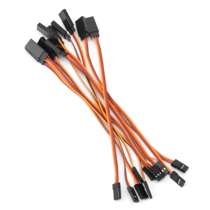 10Pcs 150/200/300/500mm Servo Extension Lead Wire Cable For RC Futaba JR Male to Female 30cm JUL27_32