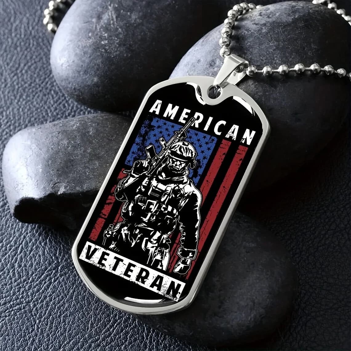 Dog Tag Pendant Necklace, Graduation Anniversary Birthday Gift For Men