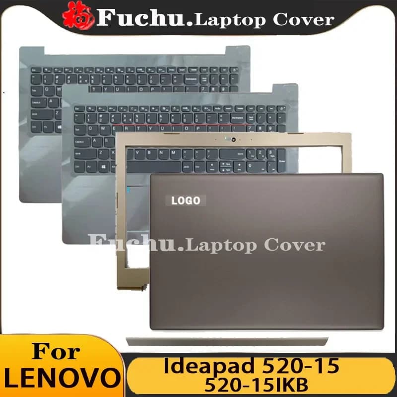 NEW Original For Lenovo Ideapad 520-15 520-15IKB Laptop LCD Back Cover Palmrest Upper Case Keyboard With fingerprint hole 520-15