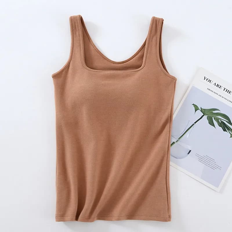 Night Wear Woman Sleeping Shirt New Spring Autumn One Piece Pajamas Tops Sleeveless Chest Pad Vest Women's Sleepwear T-shirt