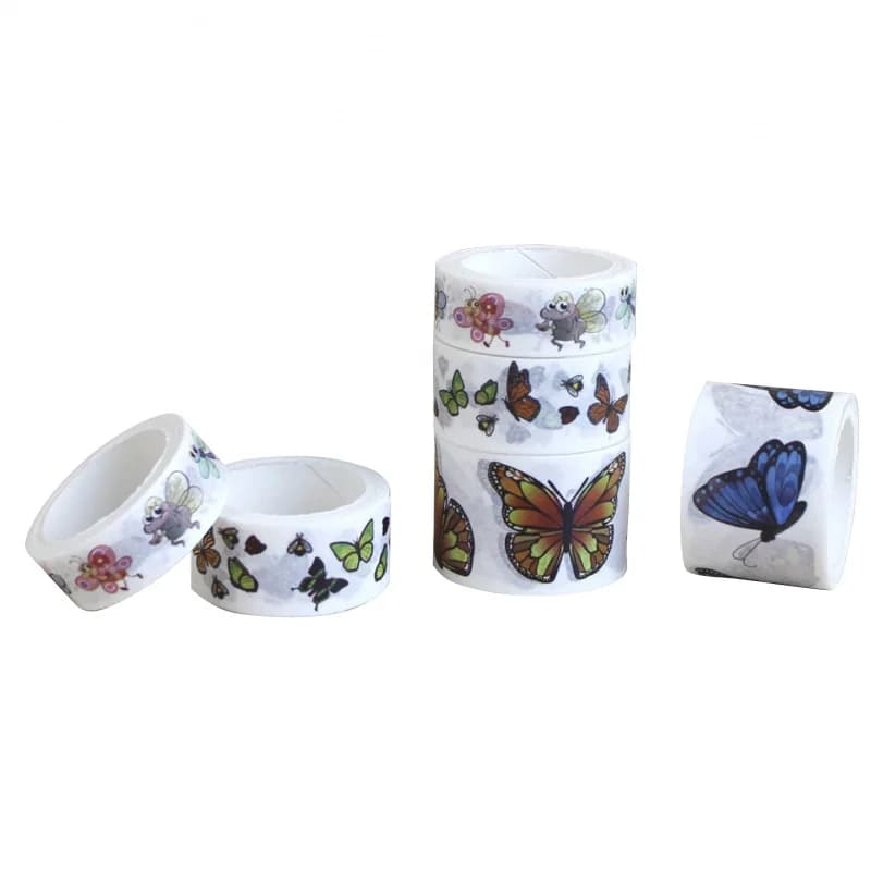 Customized productTape Personal Design Self Adhesive Color Decoration Masking Paper Washi Tape Custom Printed