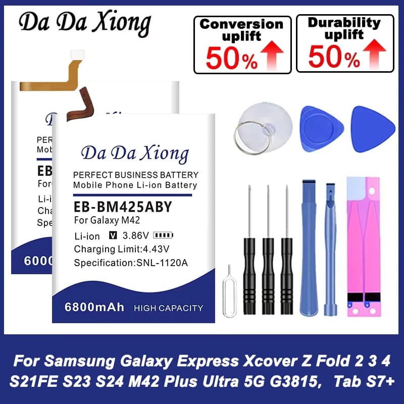 EB-BS918ABY EB-BG990ABY New Battery For Samsung Galaxy Express Xcover Z Fold 2 3 4 S21FE S23 S24 M42 Plus Ultra 5G G3815,Tab S7+