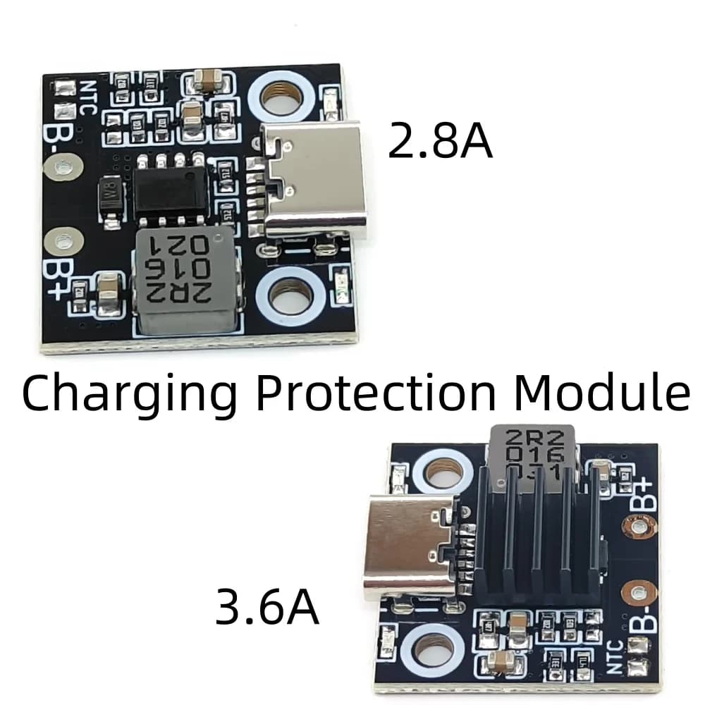 1S 5V Charge Discharge Integrated Module 18650 Lithium Battery Charging Boost Power Board Stepup Charge Protection Module Type C