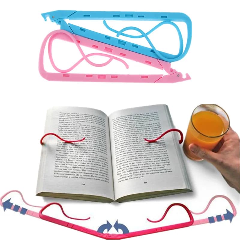 1 Pcs Book Reading Support Clip Pink Blue Bookends Office School Supplies Desk Accessories Organizer