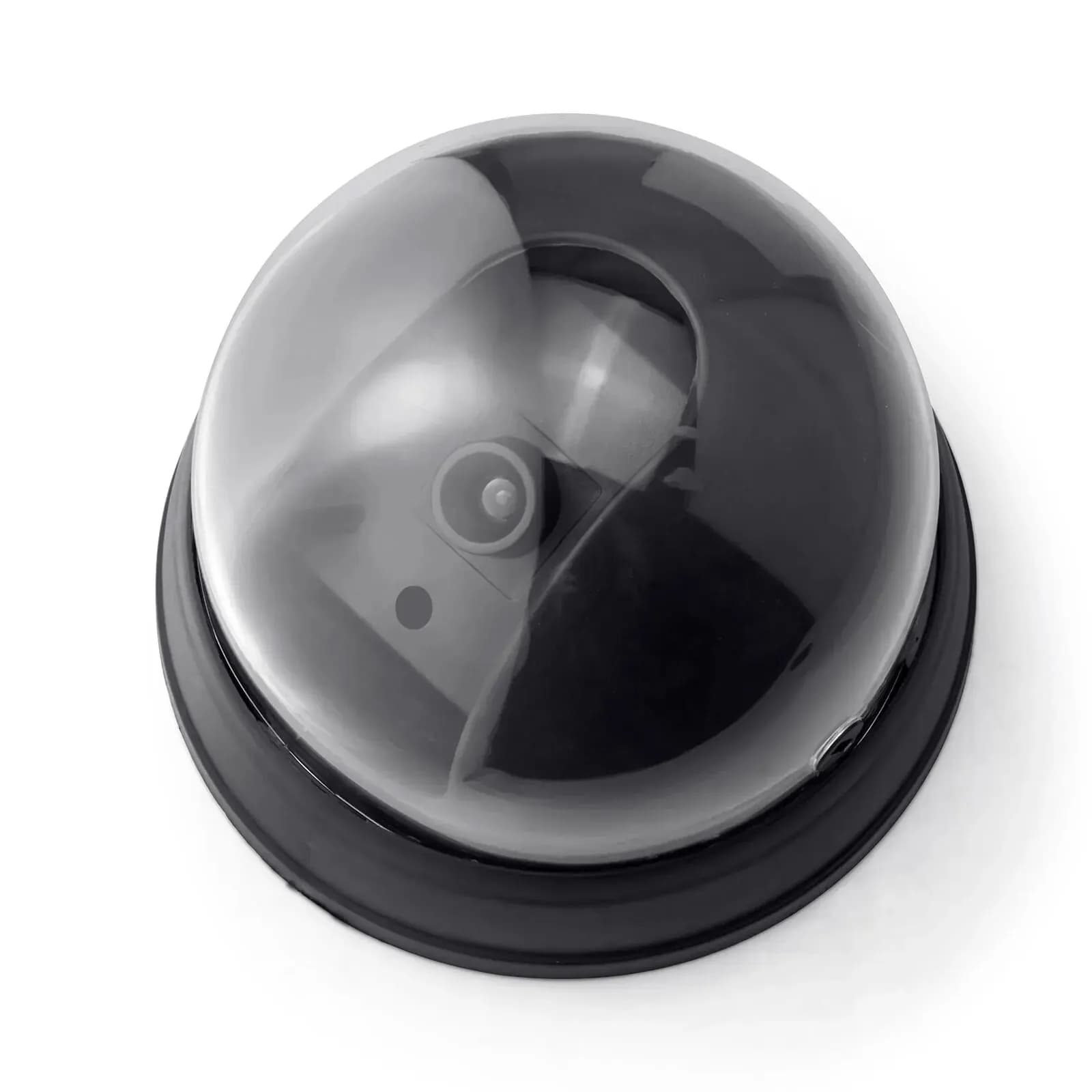 Fuers Creative Black Plastic Dome CCTV Dummy Camera Flashing Led Fake Camera Surveillance Security System
