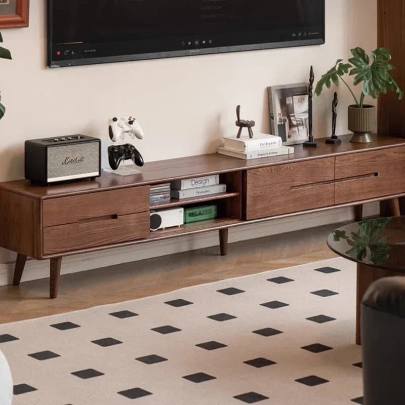 Wood Luxury Living Room Tv Cabinet Stand Supports Tv Cabinet Media Console Muebles Para El Hogar Mid Century Modern Furniture