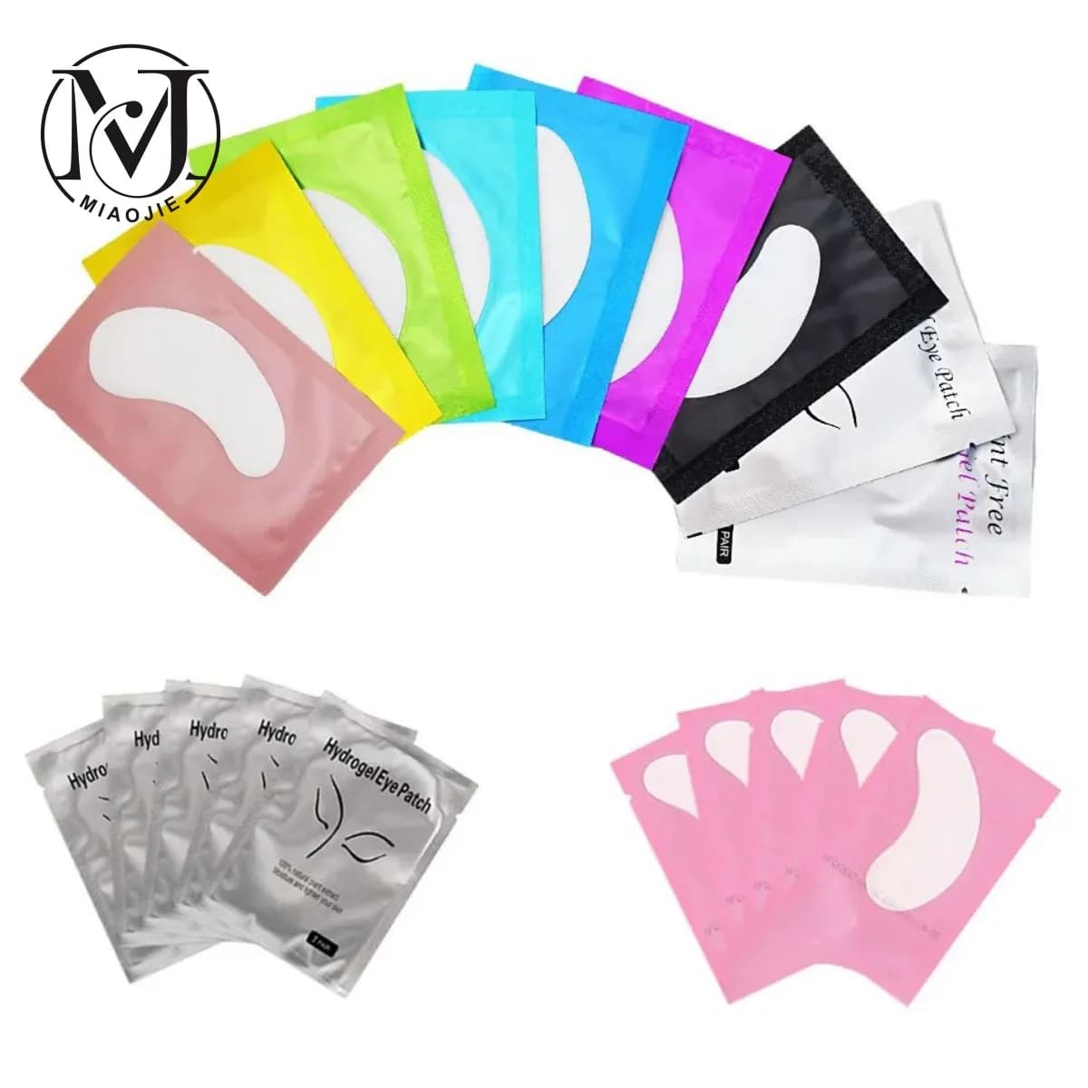 MJ 50Pairs Eyelash Pad Gel Patch Grafting Eyelashes Under Eye Patches For Eyelash Extension Paper Sticker Application Make Up