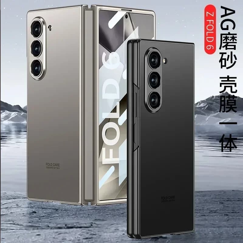 AG Matte Skin Feeling Phone Case For Samsung Galaxy Z Fold 6 5 4 3 Case Shell Membrane Drop-Resistant Z Fold5 4 Protective Cover