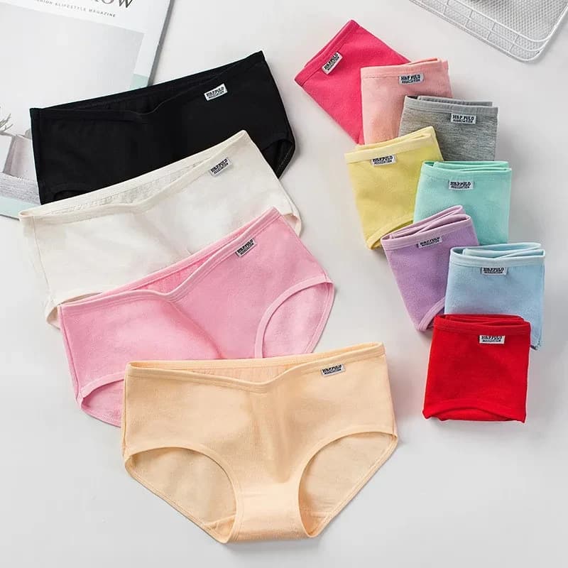 3PCS Panties Sexy Women Underwear Antibacterial Briefs Seamless Cozy Cotton girl Intimates Low-Rise Lingeries