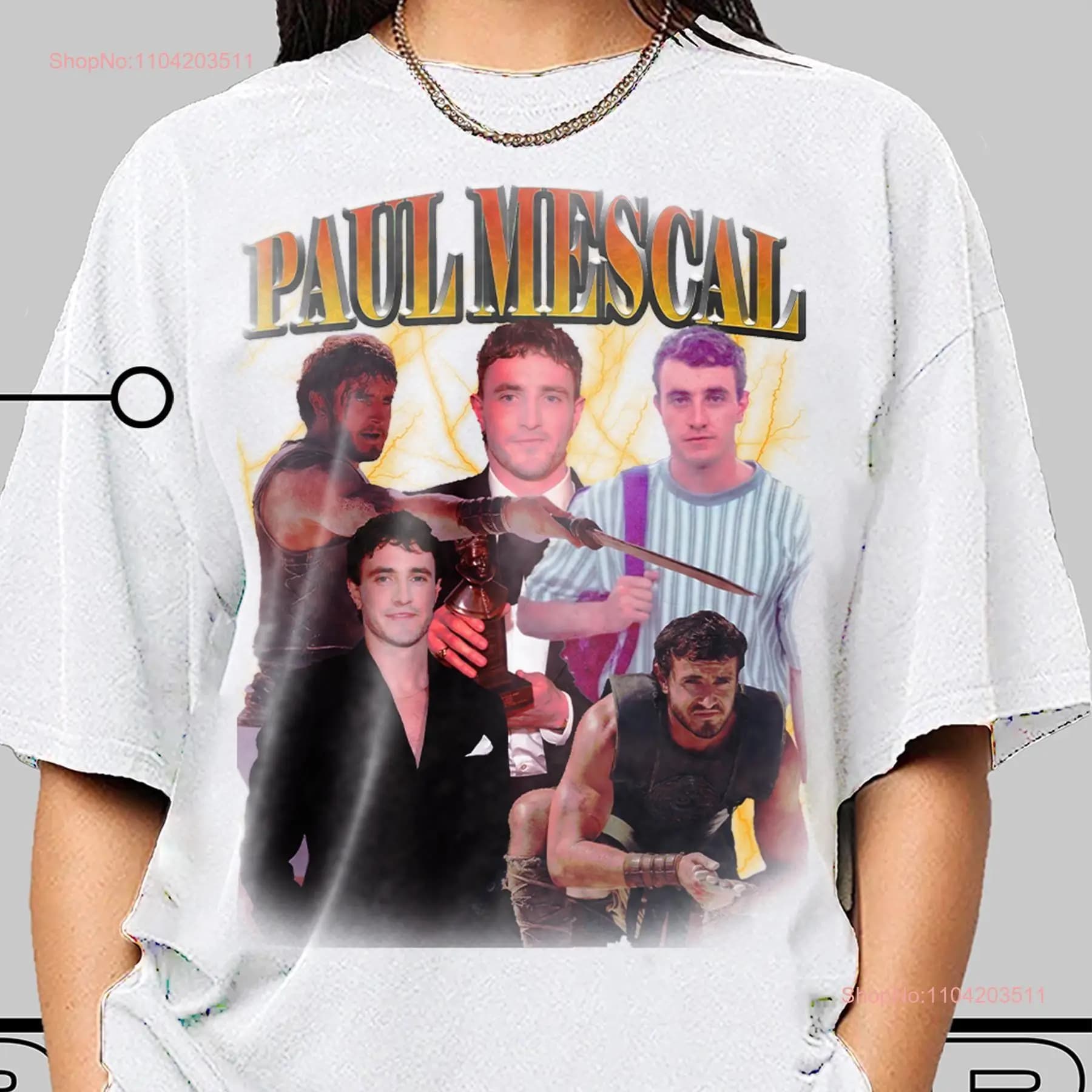 Paul Mescal T Shirt Vintage Fan Halloween Merch long or short sleeves