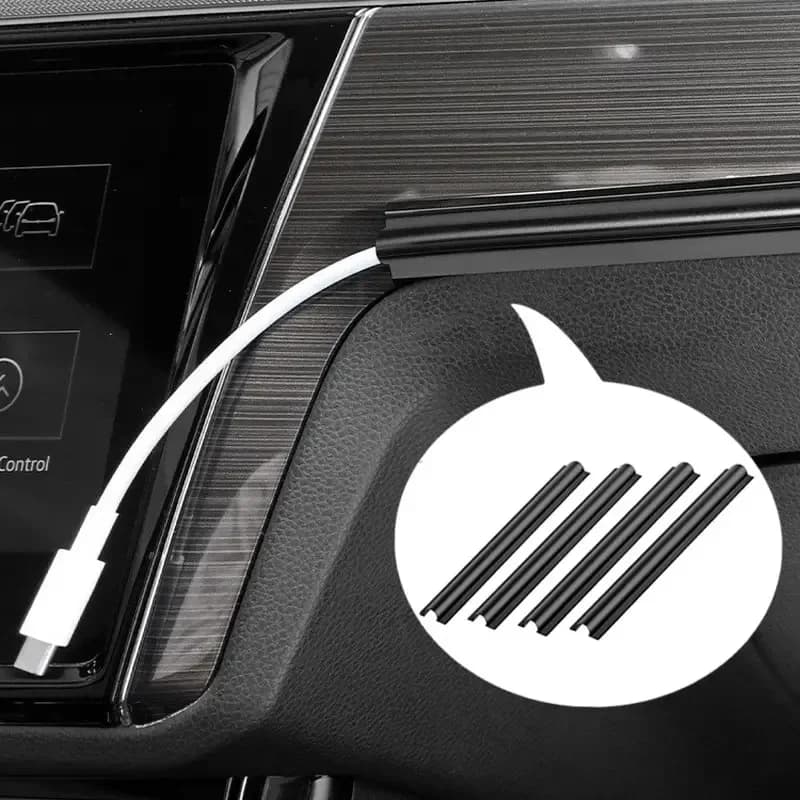 4Pc Sleek Car Cable Organizer Kit Universal Sleeves for a Neat Damage-Free Interior Protect Charging Wires Enhance Aesthethetic