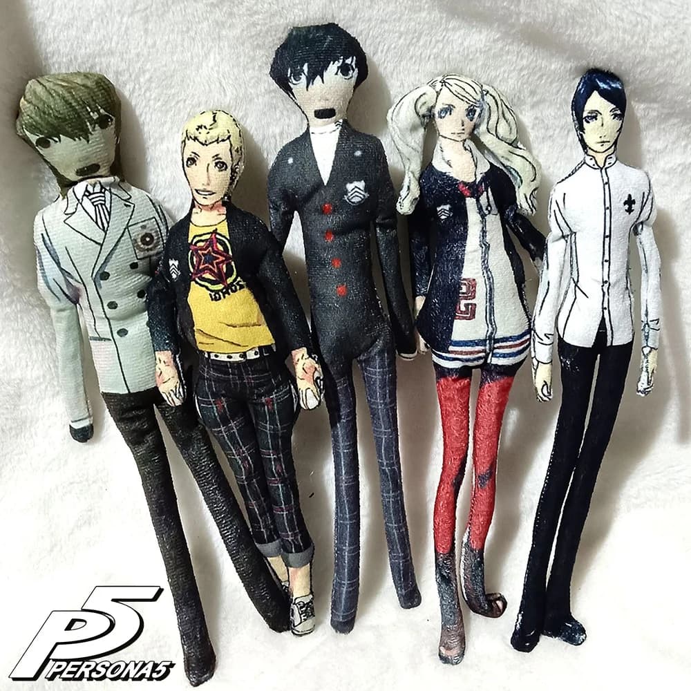 Game Persona Amamiya Ren Ryuji Sakamoto Yusuke Kitagawa Anne Takamaki Akechi Goro Cosplay Doll Plush Stuffed Dolls Figure Props