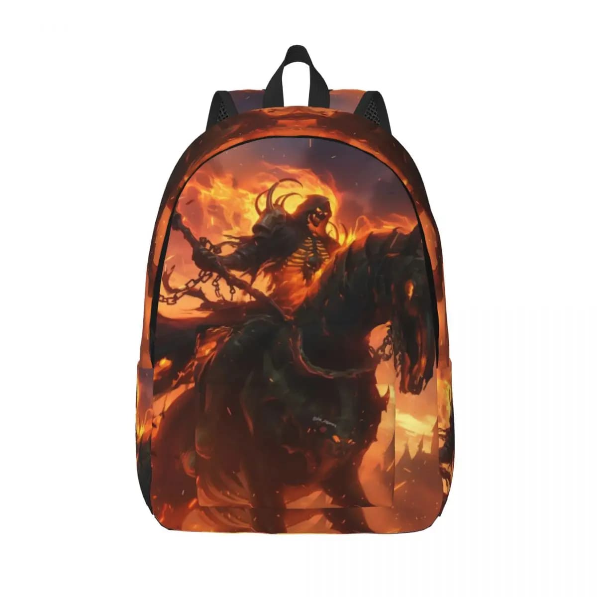 Custom Rider Drawing Laptop Backpack Men Women Casual Bookbag for College School Student Ghost Rider Bags