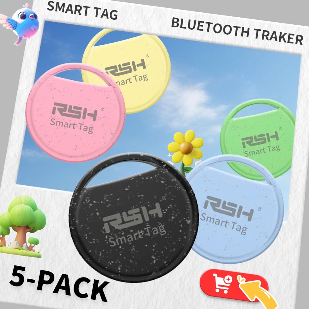 RSH 5pcs Security Anti-Loss GPS Tracker Android Locator for Xiaomi Global Postioning Kids Bag Wallet Car Finder Google Certified