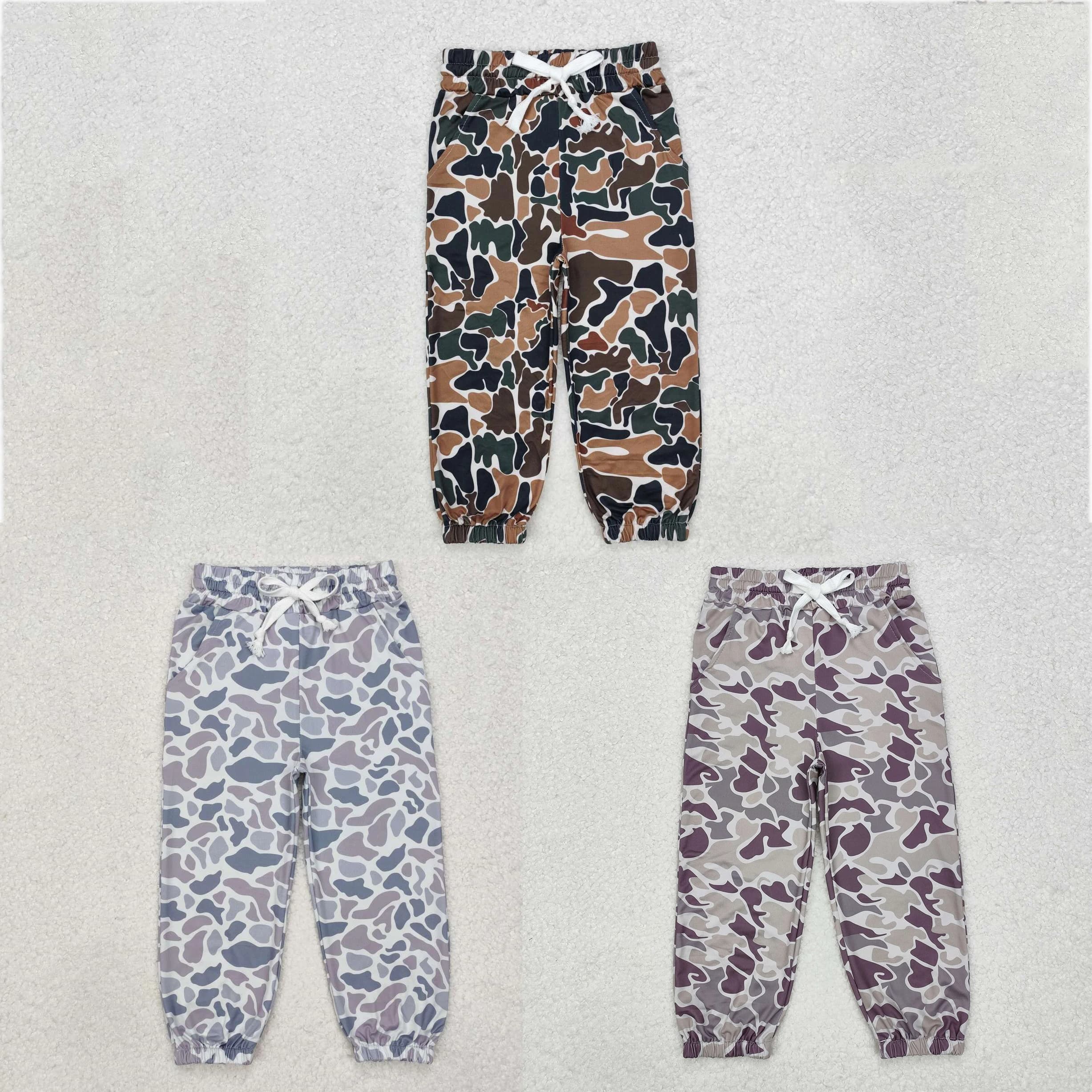 Kids Boutique Clothes Autumn And Winter Camouflage Print Bell Bottom Pants Milk Silk Baby Boys And Girls Clothing