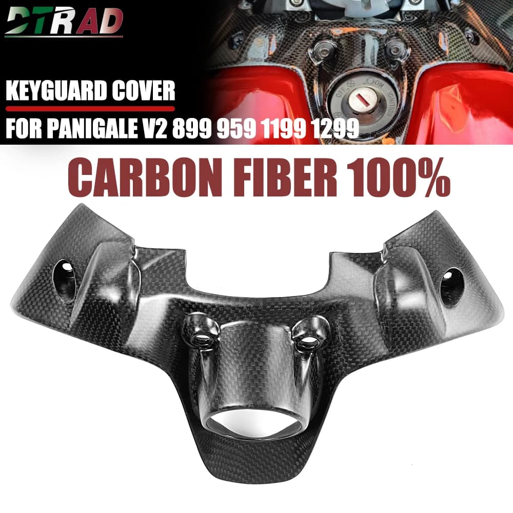 For DUCATI Panigale V2 899 959 1199 1299 Motorcycle Carbon Fiber Key Cover Ignition KeyLock Protector Fairing Kit Modified Parts