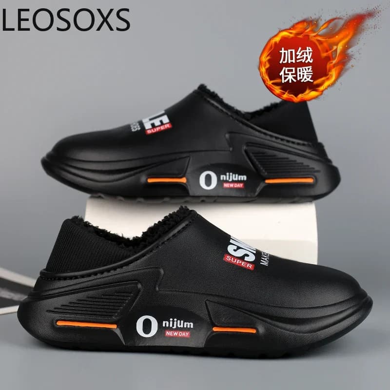 Eva Couple Slippers Men Slippers Indoor House Velvet Thickening Thick Bottom Anti-slip Easy To Clean Hard-wearing New Arrival