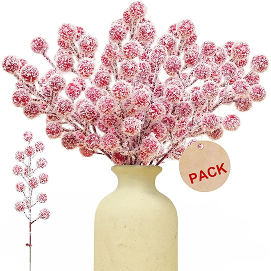 Artificialplant Holly Little Red Fruit Festival Home vases livingroom Outdoor Garden Wedding Holiday Party Decor Diy gift box