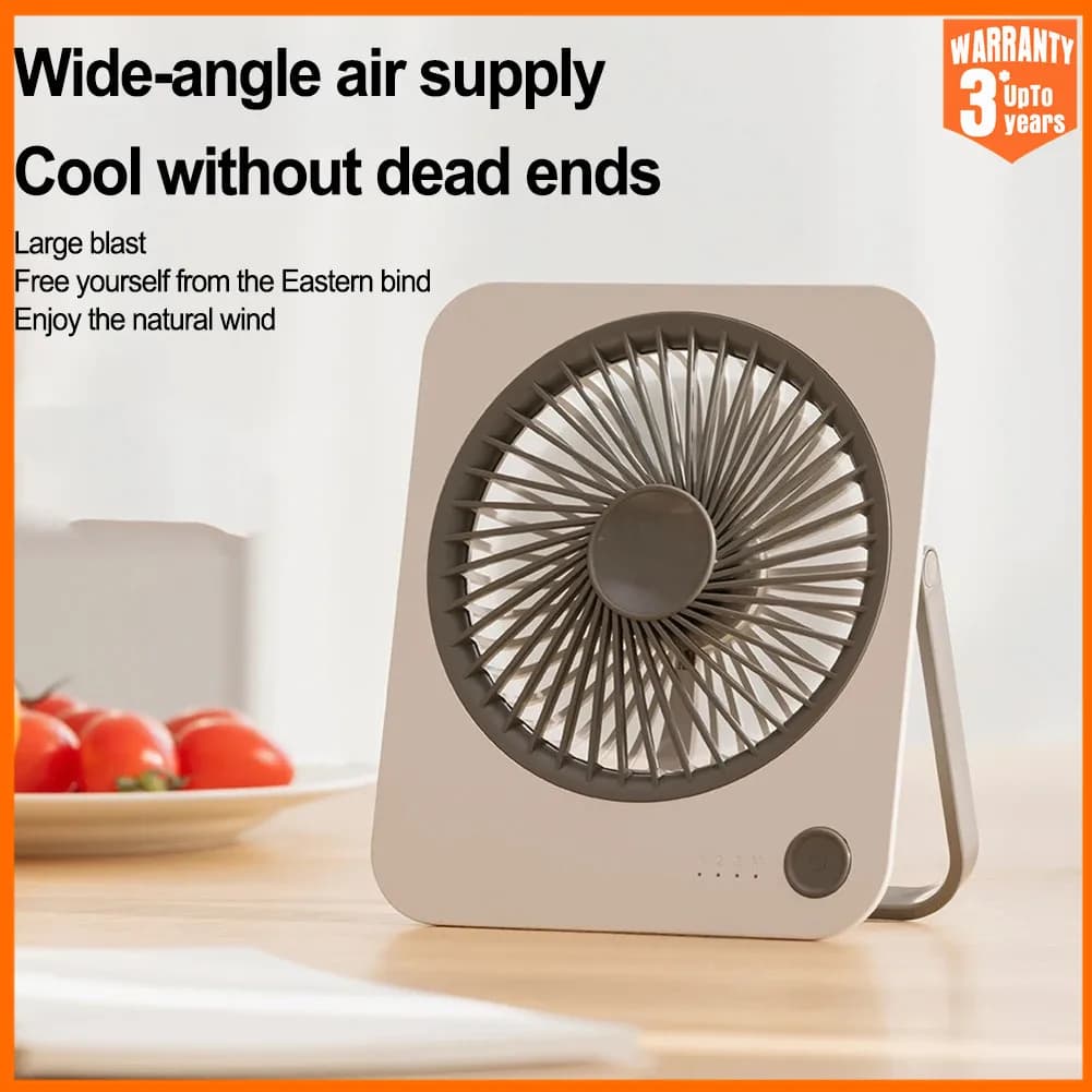 USB Mini Portable Fan Desk Fan Operation 4 Speed Wind Standing Fans Air Circulator Fan Mini USB Ventilator Fan for Office Home
