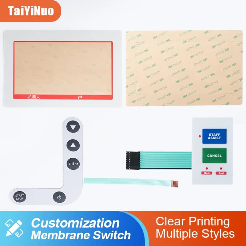 Flexible Membrane Switch Display Switch Button Keyboard 1x2 1x4 Control Panel Matrix Array Keypad For Arduino Smart Car DIY Kit