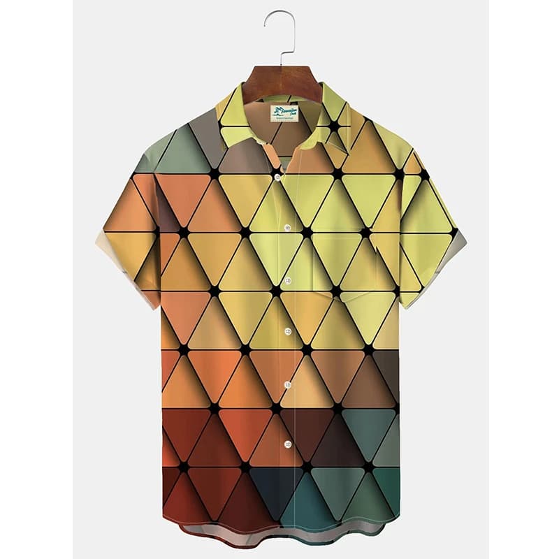 Mens Designer Clothing Plaid 3D Print Shirt Oversized Summer 2024 Travel Hawaii Beach Hawaiian Harajuku Buttons Camisa Masculino