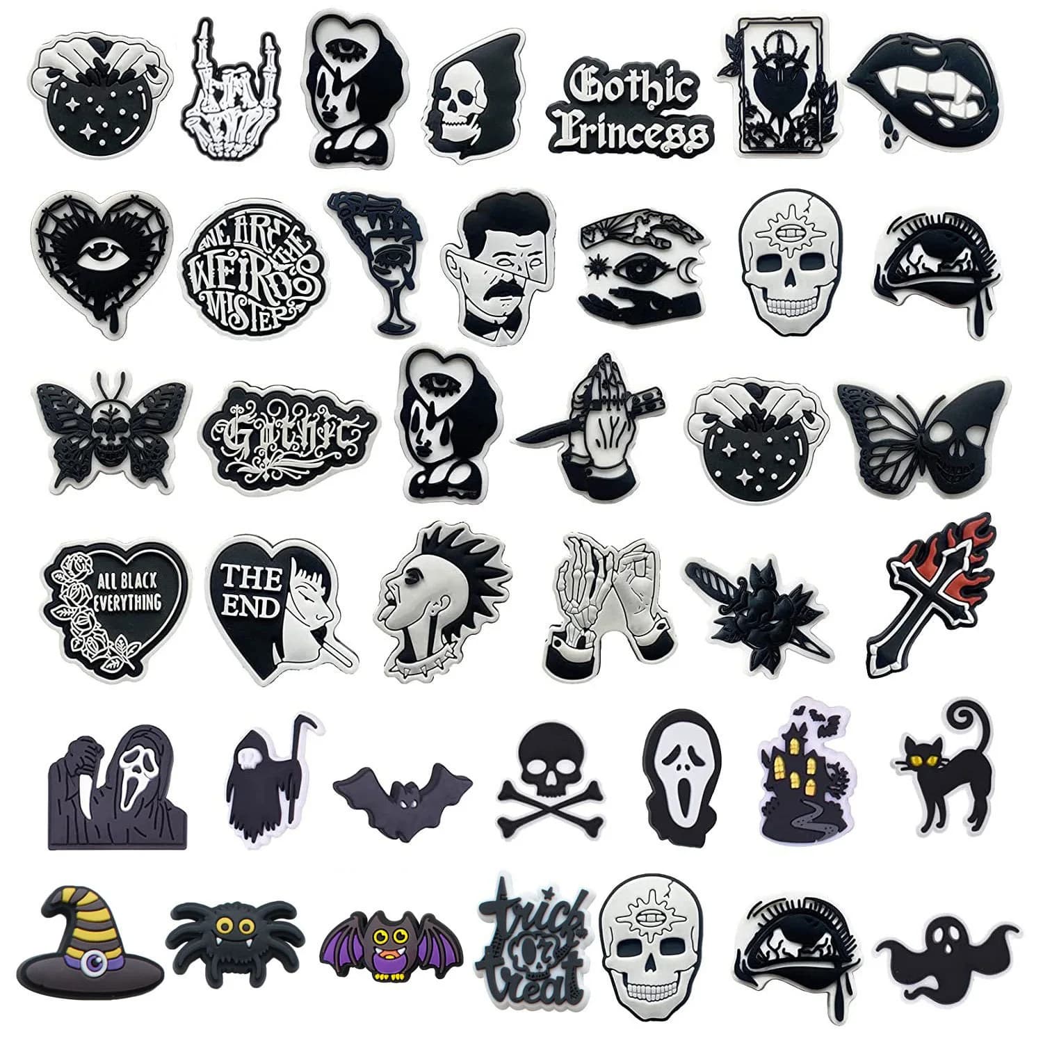 Horror Halloween Shoe Charms for Crocs Accessories Clogs Pins Women Badges Boy Girls Jeans Kids Decorations Shoes Accessories