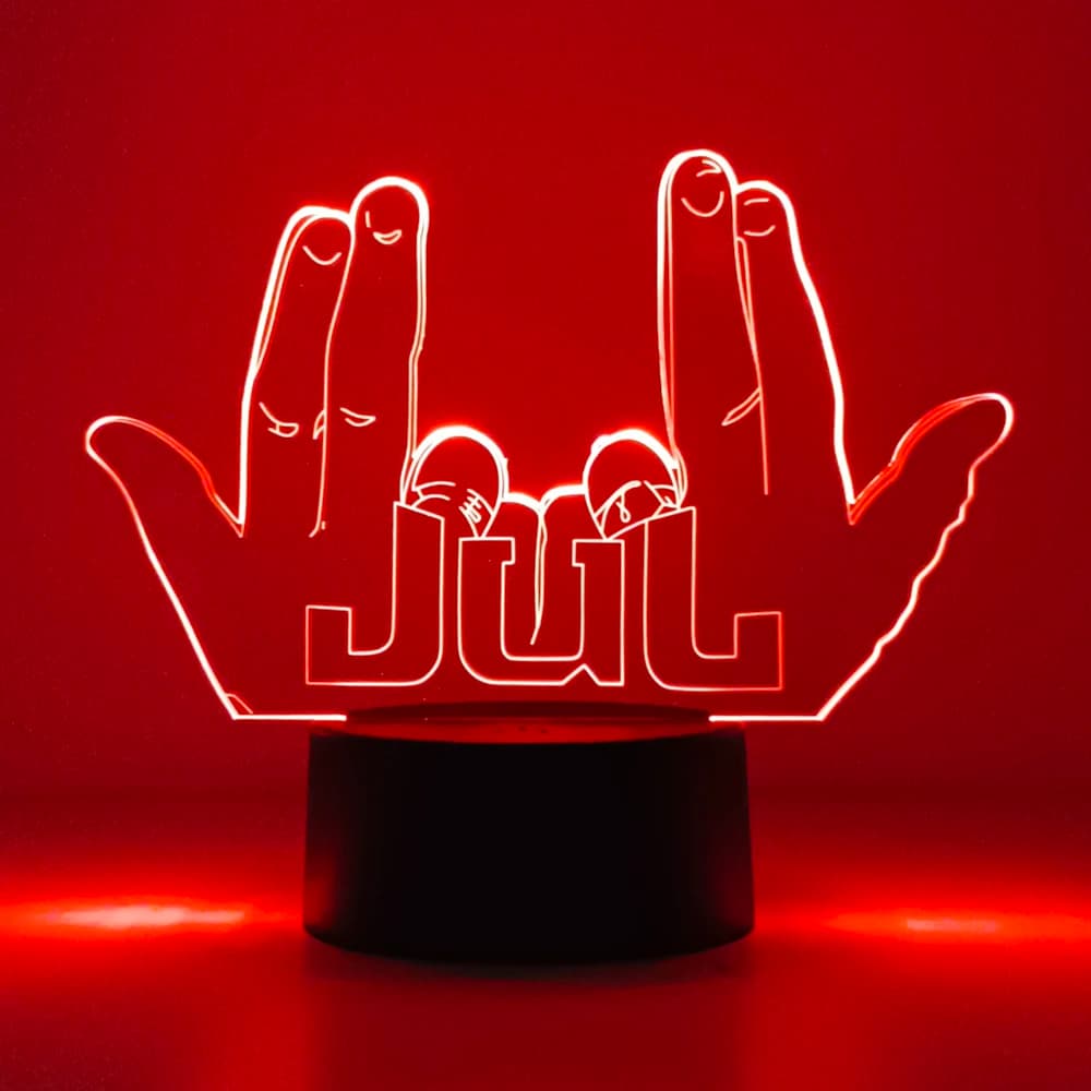 LED Night Light Celebrity JUL for Fans Bedroom Decoration Lighting Birthday Gift Battery Powered Color Changing 3d Lamp Jul