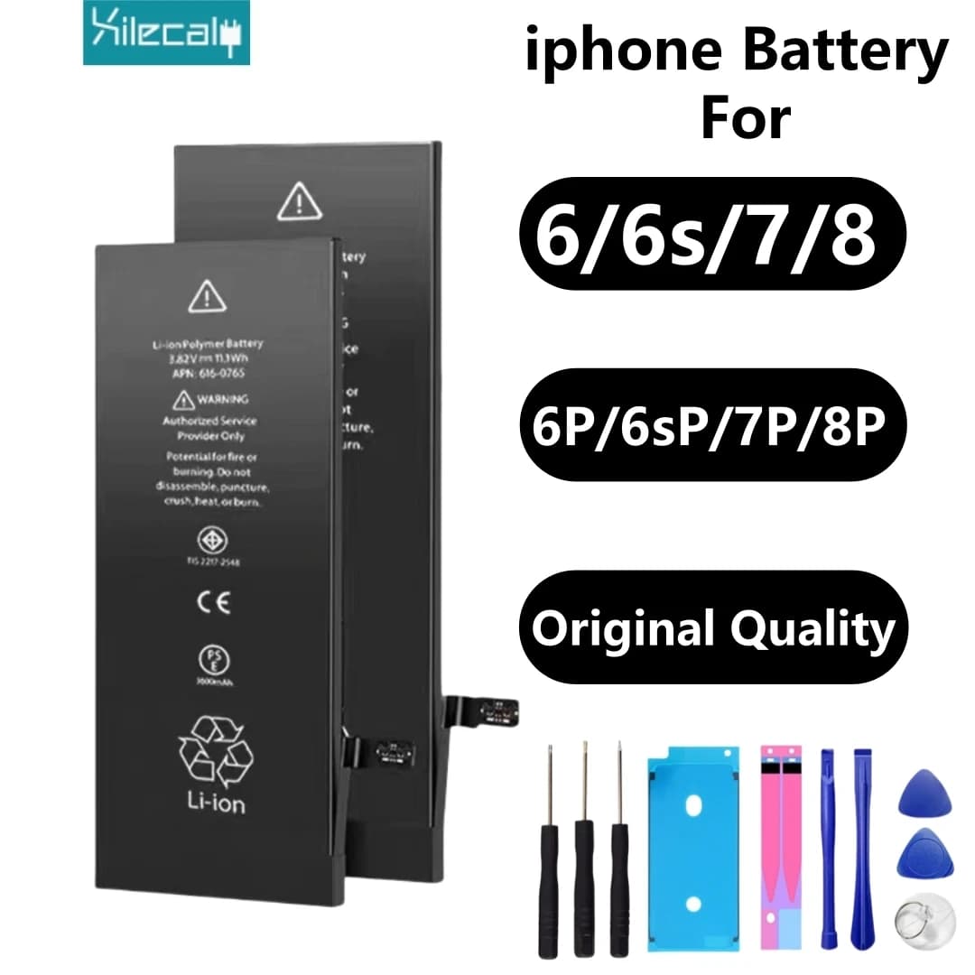 Xilecaly Zero-cycle Battery For iPhone 8 7 6 6s 8 Plus 7 Plus 6s Plus Original Quality For iPhone Battery With Free Tool Sticker