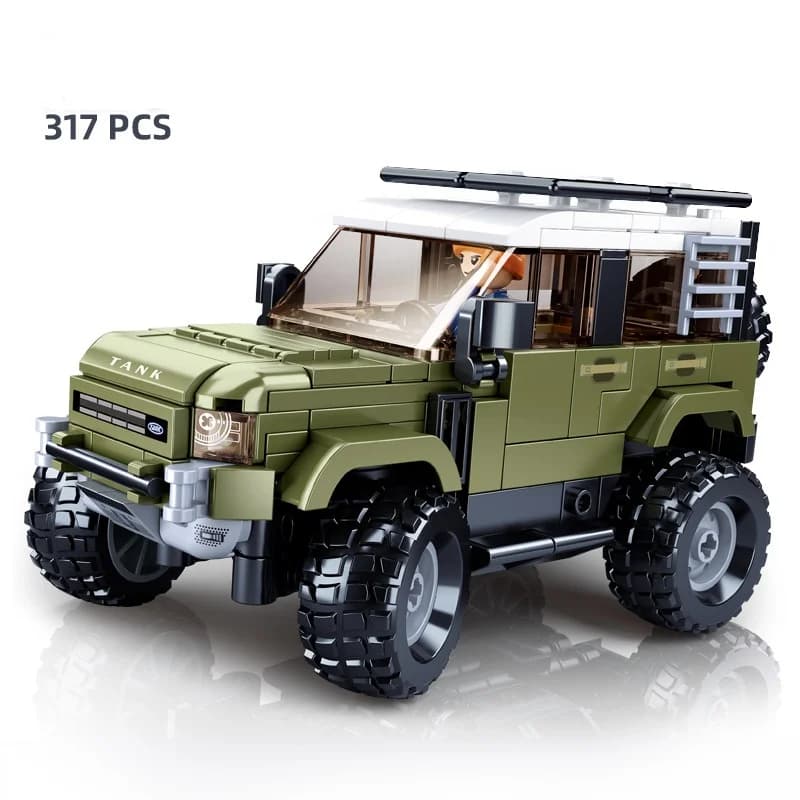Sluban 317PCS Hardline off-road vehicle Model Bricks SUV Tank Urban Figures Building Blocks Educational Toys for Children