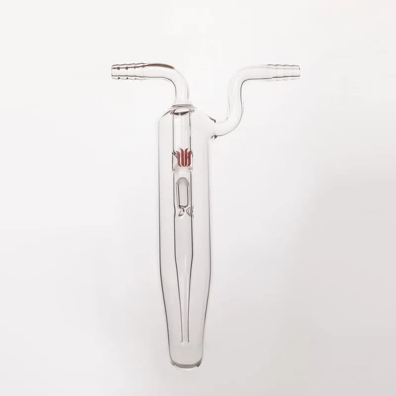 SYNTHWARE Anti reverse suction tip bottom bubbler, O.D. 35mm, Total height 180mm, Borosilicate glass, B2535180